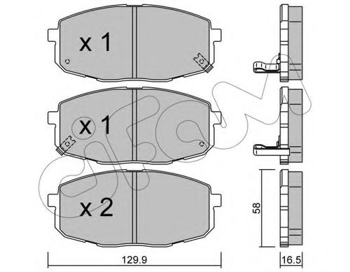 CIFAM  KIA Тормозные колодки передн.Carens 02-,Ceed,Hyundai i30 07- BOSCH арт. 8225130