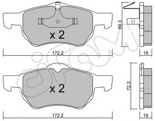 CIFAM Тормозные колодки пер. Voyager 96-2007 BLUEPRINT арт. 8225230