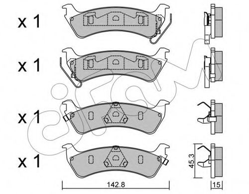 CIFAM  JEEP гальмівні колодки задні Grand Cherokee JAPANPARTS арт. 8225270