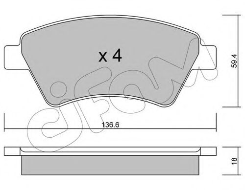 CIFAM RENAULT Тормозные колодки передн.Kangoo,Megane II 02- ROADHOUSE арт. 8225440