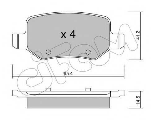 Гальмівні колодки зад. MB A-class (W168/W169) 97-12 (TRW) BREMBO арт. 8225650