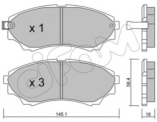 CIFAM FORD гальмів.колодки передн.Ranger,Mazda BT-50 99- FERODO арт. 8226100