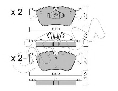 Гальмівні колодки пер. E82/E88/E87/E81/E90 04- BREMBO арт. 8226400