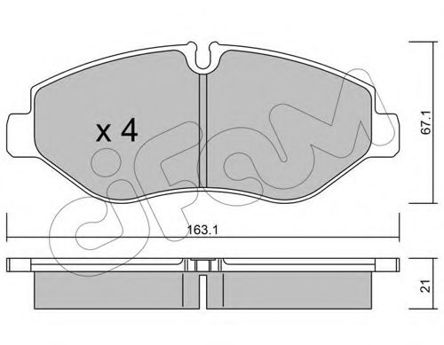 CIFAM FIAT гальмівні колодки передн.Daily III 06 - BREMBO арт. 8226711