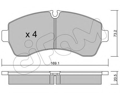 CIFAM  DB гальмівні колодки передн.Sprinter,VW Crafter 06- ABS арт. 8226730