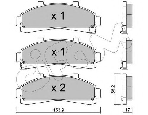 CIFAM FORD USA Колодки гальмівні передн. EXPLORER 4.0 93- DELPHI арт. 8226830