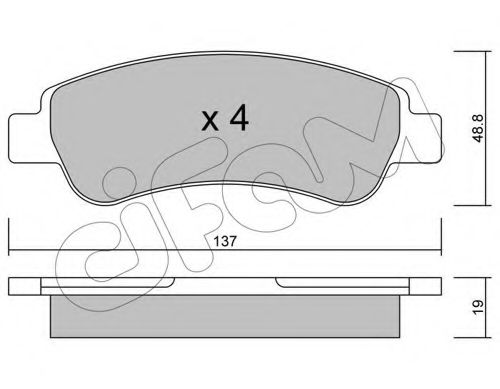 Гальмівні колодки Boxer/Ducato/Jumper (06-21) RIDER арт. 8227100