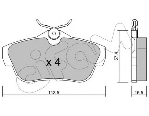 CIFAM CITROEN гальмівні колодки задн.Jumpy,Fiat Scudo,Peugeot Expert 07- ABS арт. 8227120