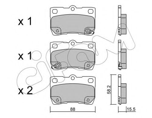 Гальмівні колодки зад. Lexus GS 05-/IS 05- (NBK) JURID арт. 8227610