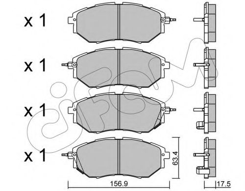 CIFAM SUBARU гальмівні колодки передн. LEGACY IV, FORESTER, OUTBACK 09- TRW арт. 8227630