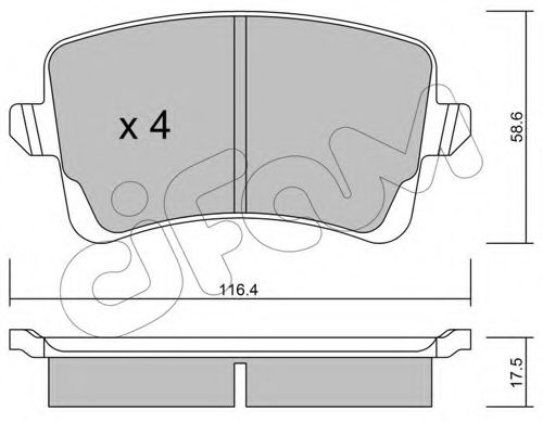 CIFAM  AUDI Гальмівні колодки задн. A4,A5,Q5 07- WOKING арт. 8227760