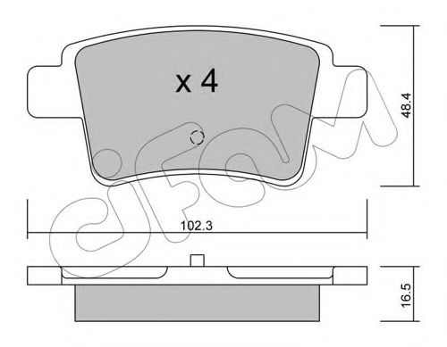 CIFAM  CITROEN Тормозн.колодки задн.C4 Picasso,Grand Picasso 06,Peugeot 408 10- METELLI арт. 8228010