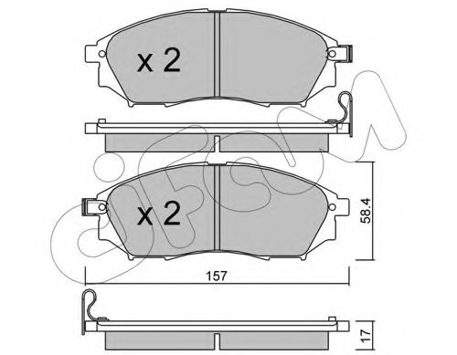 Гальмівні колодки пер. QX50/Q70/Q60/Navara/Qashqai/Murano/Pathfinder/Koleos 01- ZIMMERMANN арт. 8228190