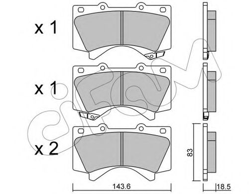 CIFAM TOYOTA гальмівні колодки передн.Land Cruiser 4.7/4.5d 08- ROADHOUSE арт. 8228210