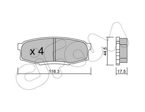 CIFAM TOYOTA колодки гальмів. задн.Land Cruiser 4.7/4.5d 08- HERTHBUSSJAKOPARTS арт. 8228220