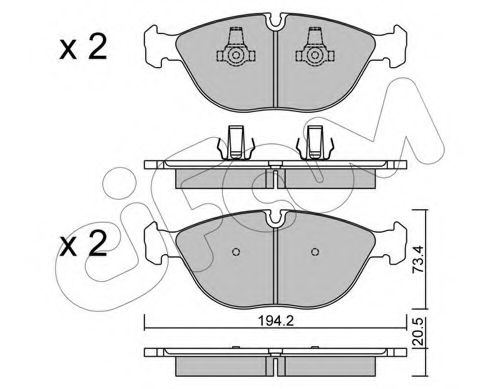 Гальмівні колодки пер. W210 (ATE) JAPANPARTS арт. 8228280