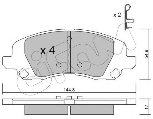 CIFAM MITSUBISHI гальмівні колодки передн.Galant VI, Lancer 03-, Space Runner, Chrysler BREMBO арт. 8228610