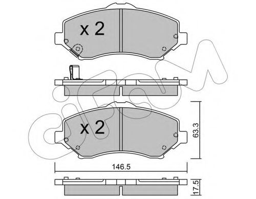 CIFAM CHRYSLER гальмівні колодки передн.Grand Voyager,Dodge Nitro,Cherokee 07- ATE арт. 8228620