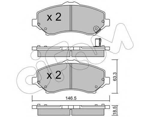 CIFAM CHRYSLER гальмівні колодки передн.Grand Voyager,Dodge Nitro,Cherokee 07- DELPHI арт. 8228621