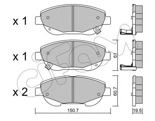 CIFAM TOYOTA колодки гальм. передн. Avensis 2,0-2,2 08- TEXTAR арт. 8228790