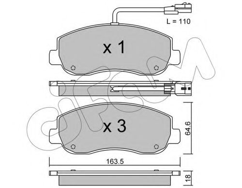 CIFAM RENAULT Гальмівні колодки пер. Master III 10- BOSCH арт. 8228980