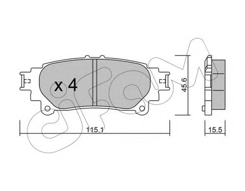 CIFAM TOYOTA Колодки гальмівні задн. Lexus IS 13-,RX 09-,Prius 12- BLUEPRINT арт. 8229390