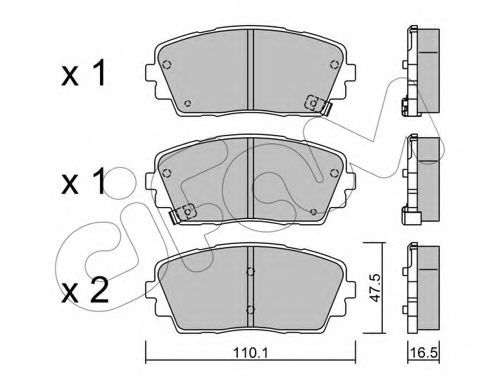 CIFAM KIA гальмівні колодки передн.Picanto 11- ROADHOUSE арт. 8229410