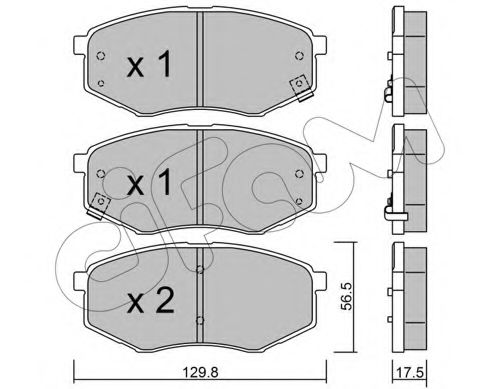 CIFAM HYUNDAI гальмів.колодки передн.ix20,Kia Soul II 10- DELPHI арт. 8229420