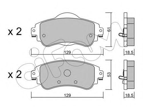 CIFAM CITROEN гальм.колодки передн. C4 09- BREMBO арт. 8229490