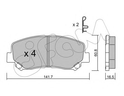 CIFAM MAZDA Колодки гальмівні передн. CX-5 2.0 11-, 2.2 17- DELPHI арт. 8229690