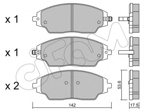 CIFAM CHEVROLET гальмівні колодки передн. Aveo 11- METELLI арт. 82210080