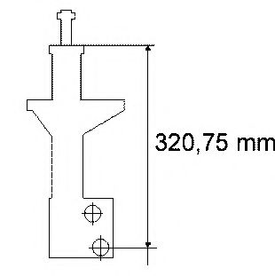 SACHS VW амортизатор передн. (supertouring) Passat 88-92 (висота 320,75мм) JAPANPARTS арт. 170129