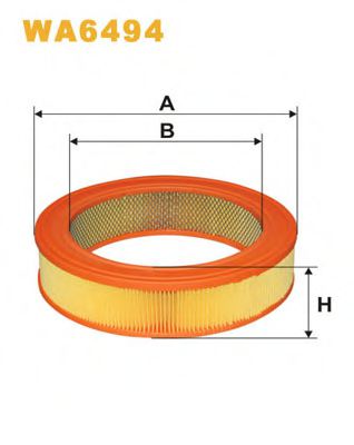 Фільтр повітряний MITSUBISHI COLT AR329/WA6494 (вир-во WIX-FILTERS) MECAFILTER арт. WA6494