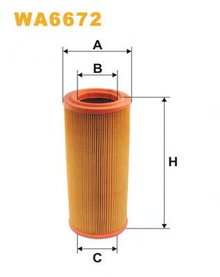 Фільтр повітряний MECAFILTER арт. WA6672