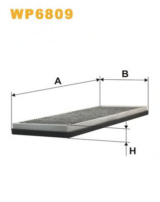 Фільтр салону AUDI 80, 90 WP6809/K1004A вугільний (вир-во WIX-FILTERS) BLUEPRINT арт. WP6809