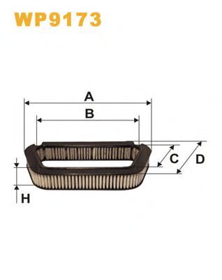 ФІЛЬТР ПОВІТРЯ TOKO CARS арт. WP9173