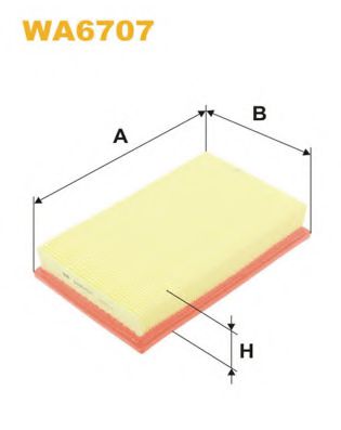 Фільтр повітряний OPEL WA6707/AP190 (вир-во WIX-FILTERS) PURFLUX арт. WA6707