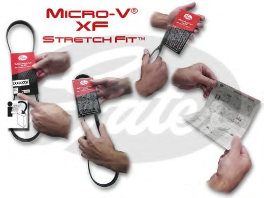 Поліклінові ремені Micro-V StretchFit (Вир-во Gates) SWAG арт. 6PK1090SF