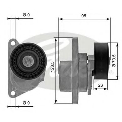 Натяжний ролик, поліклиновий ремінь SKF арт. T38190