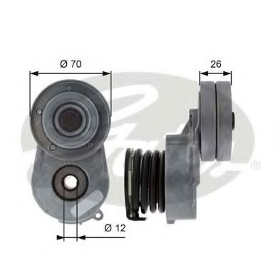 Натяжний ролик, поліклиновий ремінь OPTIMAL арт. T38496