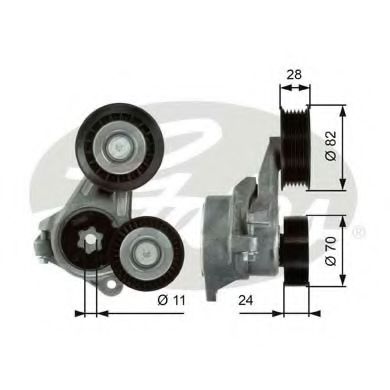 Натяжний ролик, поліклиновий ремінь SKF арт. T39024