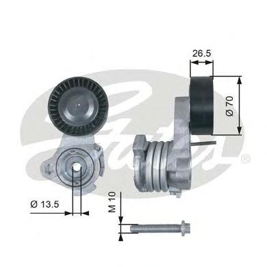 Натяжний ролик, поліклиновий ремінь SKF арт. T39112