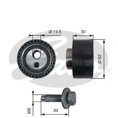 T41282 (7786-21282)  Натяжний ролик ременя ГРМ GATES POWERGRIP TENSIONER AUTOMEGA арт. T41282