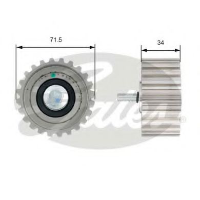 Ролик ГРМ натяжний FIAT Ducato 06-14, Ducato 14-, Ducato 02-06; IVECO Daily E5 11-14, Daily E4 06-11, Daily E6 14-, Daily E3 99-06 INA арт. T42183