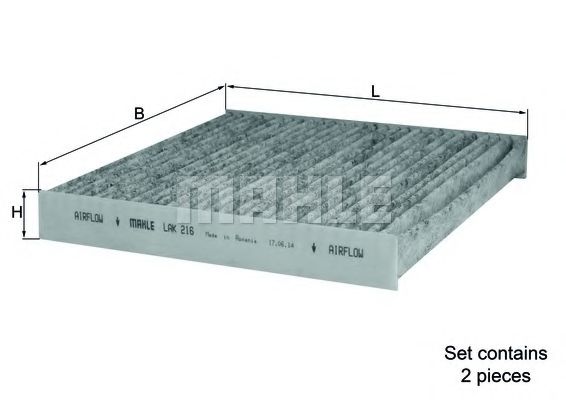 Фільтр салону BLUEPRINT арт. LAK216