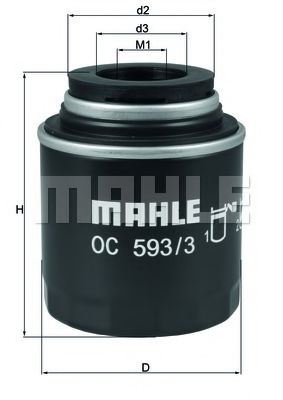 Фільтр масляний двигуна VAG 1.2-1.4 TSI 07- (вир-во KNECHT-MAHLE) MAHLE арт. OC5933