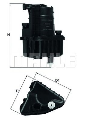 Фiльтр паливний MECAFILTER арт. KL832D