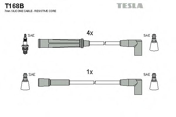 Кабель запалювання к-кт TESLA Opel Kadet 79-93 BERU арт. T168B