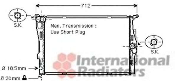 Радіатор E87/E90/E91 16/20 MT 04- (Van Wezel) NISSENS арт. 06002291