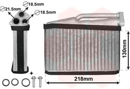 Радіатор обігрівача BMW 5 E39/ X5 E53 (вир-во Van Wezel) AVAQUALITYCOOLING арт. 06006541